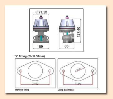 Wastegate MCS dimensions